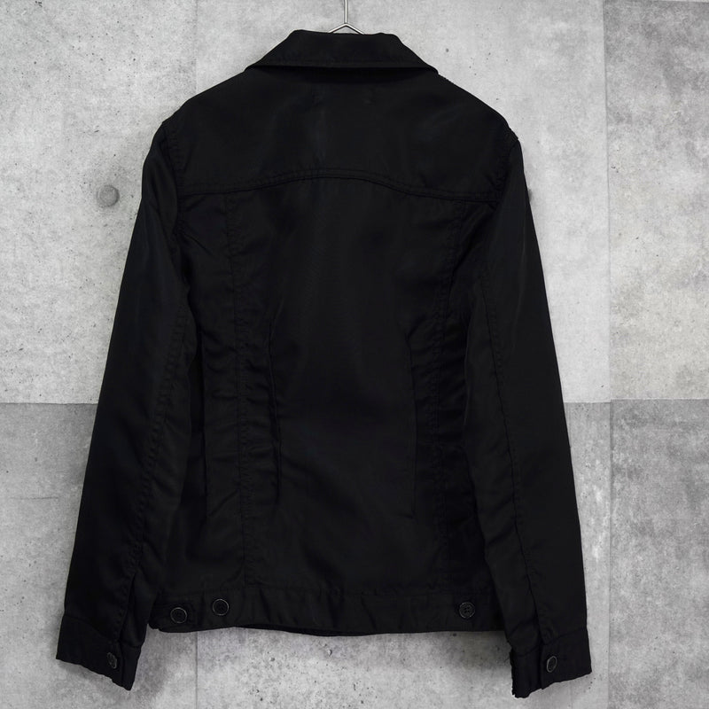 トリコ コムデギャルソン 2002年製 光沢 トラッカージャケット ブラック