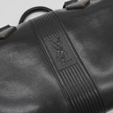 イヴ サンローラン ヴィンテージ YSLロゴ レザー ミニボストンバッグ ハンドバッグ ブラック レディース 箱付き