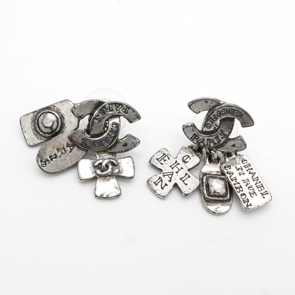シャネル ココマーク カンボン クロス チャーム シルバー