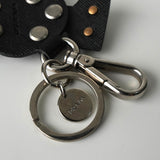 プラダ ロボット サフィアーノレザー キーリング キーホルダー チャーム ブラック