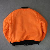 ディーゼル バックロゴ リバーシブル MA-1 メンズ ブラック / オレンジ