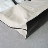 Jil Sander 标志帆布/皮革托特包，大容量，象牙色