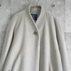 バーバリー ヴィンテージ ウール ノーカラーコート ライトグレー レディース