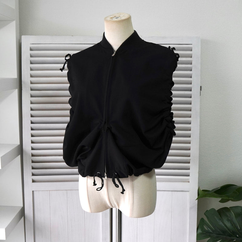 コムデギャルソン 1990年製 変形 ジッパー ベスト レディース ブラック