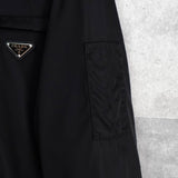 プラダ Re-Nylon トライアングルロゴ ナイロン シャツジャケット メンズ ブラック