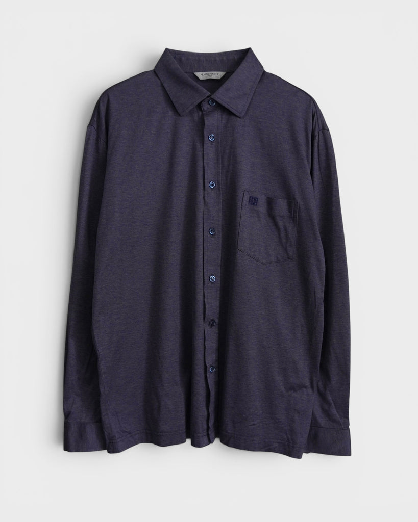 ジバンシィ 4Gロゴ ポケット 長袖Tシャツ パープル系 メンズ