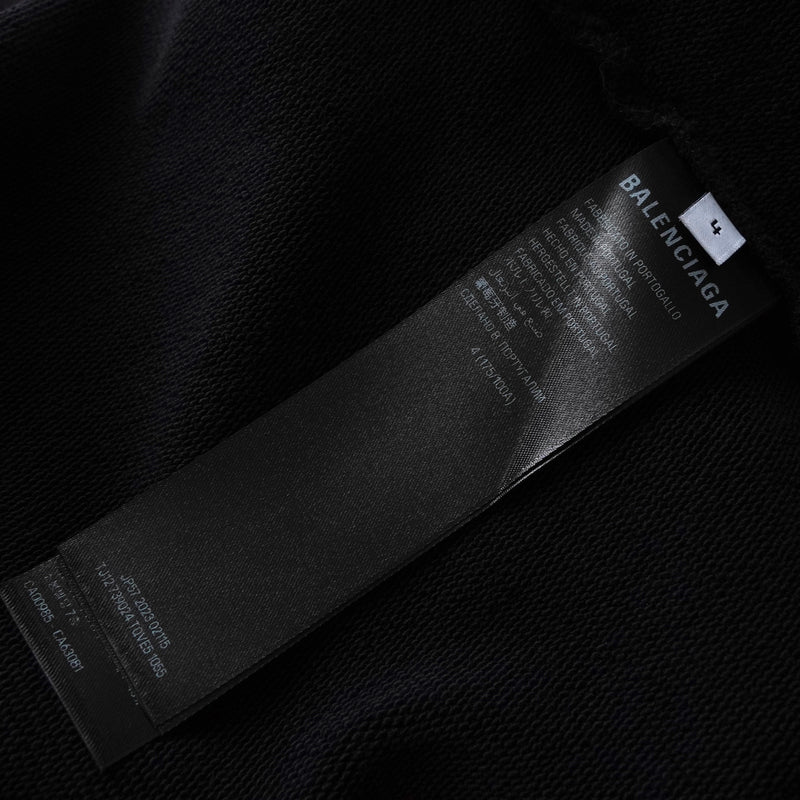 バレンシアガ TO MY LOVE HOODIE オーバーサイズ CD装飾 ダメージ加工 パーカー フーディー ブラック