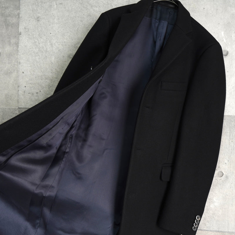 アクネ ストゥディオズ メルトンウール チェスターコート ブラック