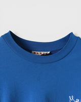 マルニ ステッチ 筆記体ロゴ Tシャツ ブルー サイズ38 レディース