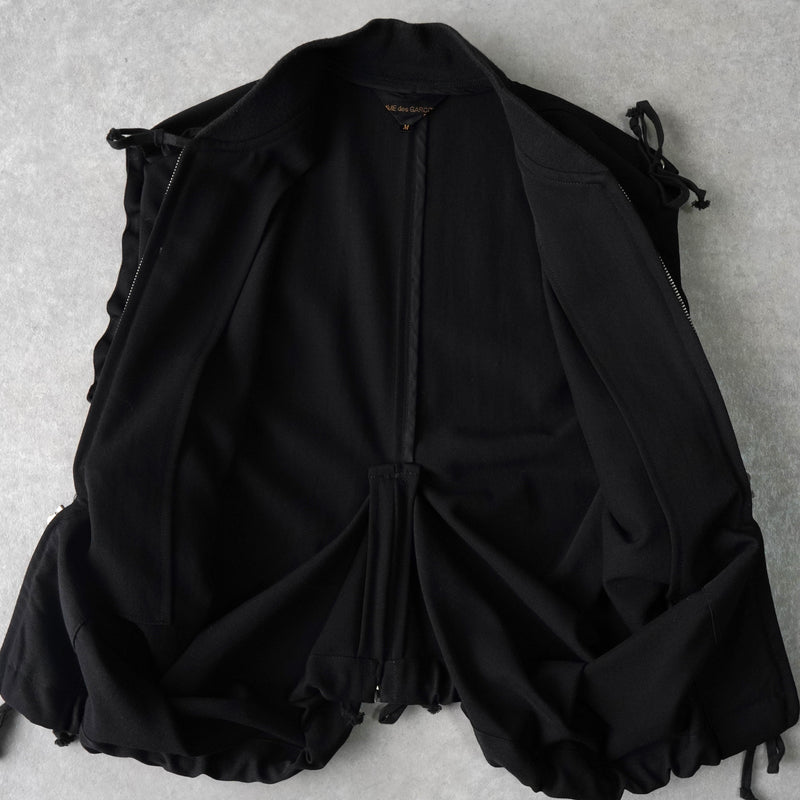 コムデギャルソン 1990年製 変形 ジッパー ベスト レディース ブラック