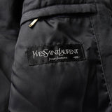 イヴサンローラン ヴィンテージ ボア襟 ダウンジャケット ネイビー