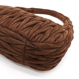 ミュウミュウ ワンダー マテラッセ スエード ワンショルダーバッグ ホーボーバッグ ブラウン