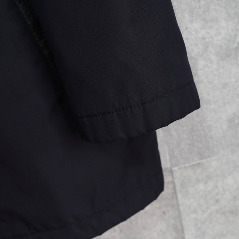 ジバンシィ パンチング フェイクレザー切り替え メンズ ナイロンジャケット ダークネイビー