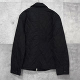 バーバリー ブルーレーベル ホースロゴ ノバチェック裏地 キルティングジャケット ブラック