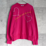 イヴ サンローラン ヴィンテージ ロゴ ビジュー スウェット ピンク レディース