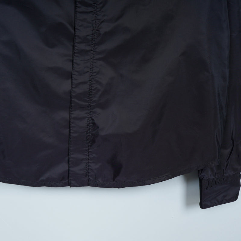 プラダ ロゴ ジップ ナイロン 長袖シャツ シャツジャケット ブラック