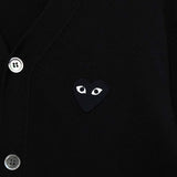 プレイ コム デ ギャルソン ハートロゴ カーディガン ブラック