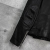 プラダ ダブル レザージャケット レディース ブラック