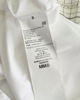 エムエムシックス メゾン マルジェラ オーバーサイズ Tシャツ ホワイト メンズ レディース