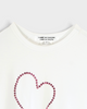 コム デ ギャルソン コムコム ビジュー ハート オーバーサイズ Tシャツ ホワイト S レディース