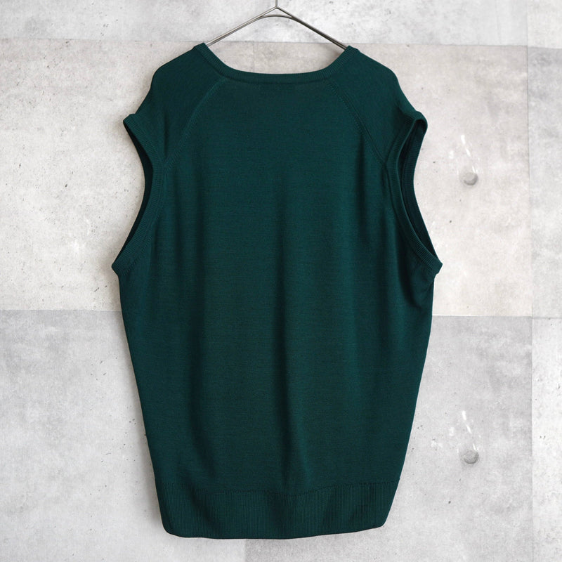 70's〜80's｜Logo Embroidery Wool Vest｜Made in UK - NEWSED