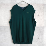 70's〜80's｜Logo Embroidery Wool Vest｜Made in UK - NEWSED