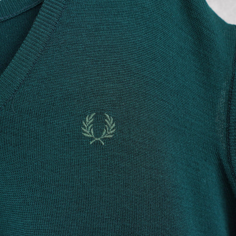 70's〜80's｜Logo Embroidery Wool Vest｜Made in UK - NEWSED
