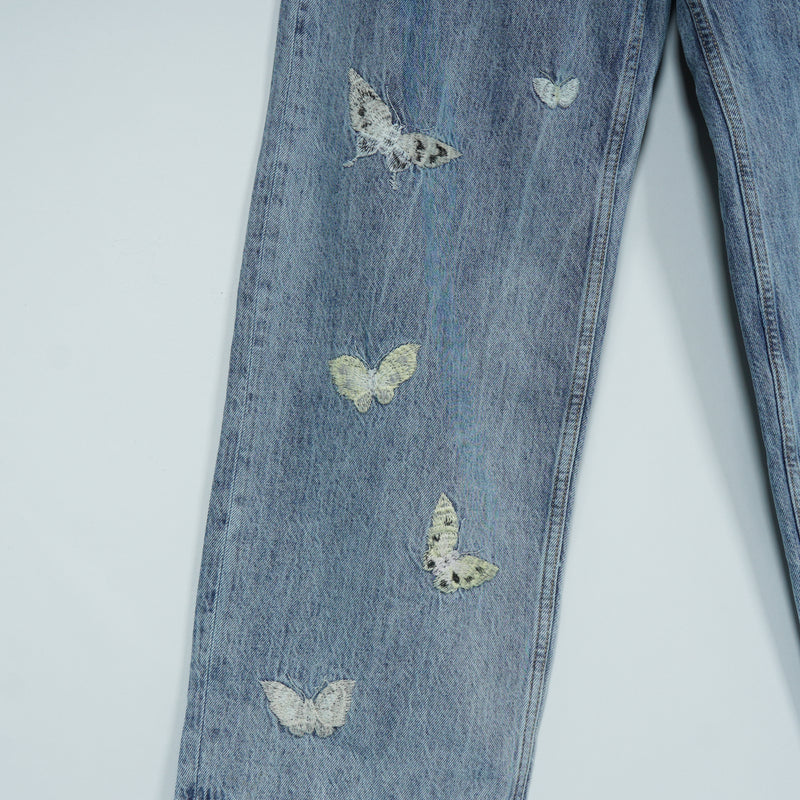 アワーレガシー 25SS VAST CUT バタフライ 刺繍 デニム ブルー