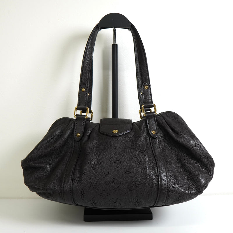 ルイ ヴィトン モノグラム マヒナ ルナーPM ショコラ ハンドバッグ ダークブラウン M97051