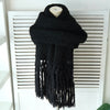 サンローラン パリ ニット フリンジ ロングマフラー