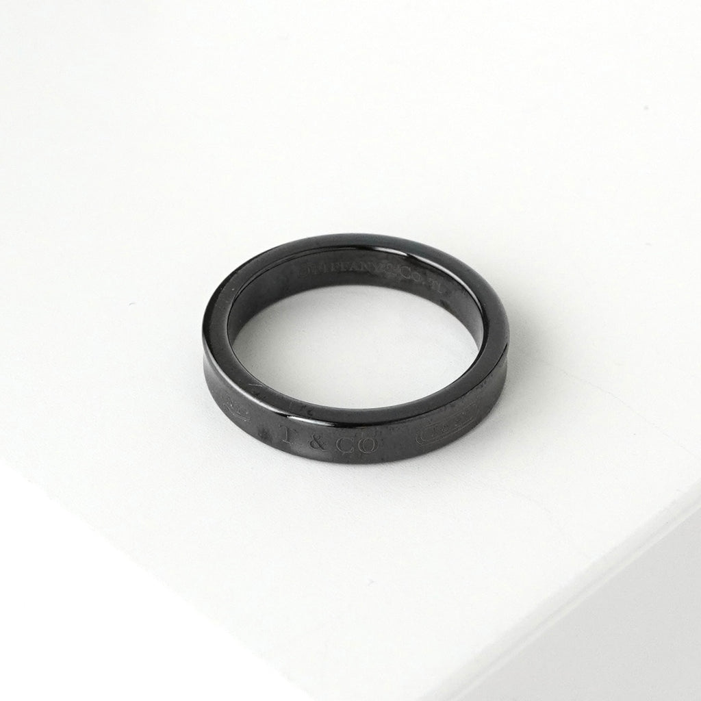 ティファニー 1837 ナロー チタン 指輪 リング ブラック 16号