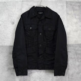 トリコ コムデギャルソン 2002年製 光沢 トラッカージャケット ブラック