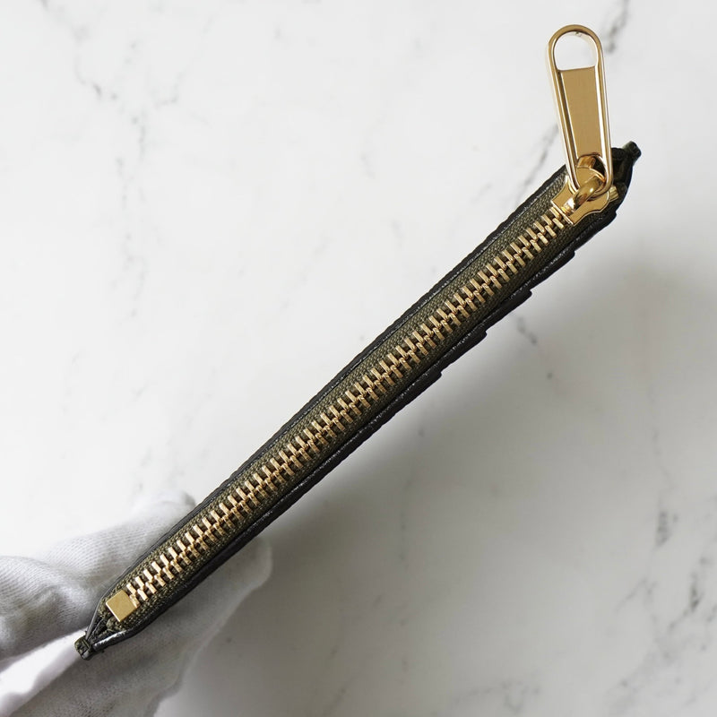 グッチ ロゴ レザー フラグメントケース カードケース パスケース カーキ 725550 - NEWSED