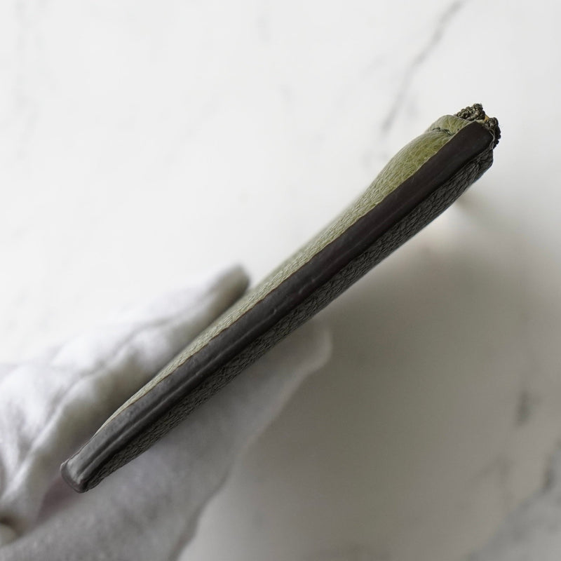 グッチ ロゴ レザー フラグメントケース カードケース パスケース カーキ 725550 - NEWSED