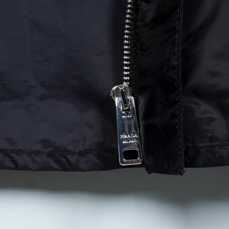 プラダ ロゴ ジップ ナイロン 長袖シャツ シャツジャケット ブラック