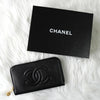 シャネル 7桁3番台 ココマーク マトラッセ キャビアスキン ラウンドファスナー 長財布 ブラック