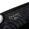 シャネル 7桁3番台 ココマーク マトラッセ キャビアスキン ラウンドファスナー 長財布 ブラック
