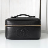 シャネル 7桁3番台 ココマーク キャビアスキン バニティバッグ ブラック - NEWSED