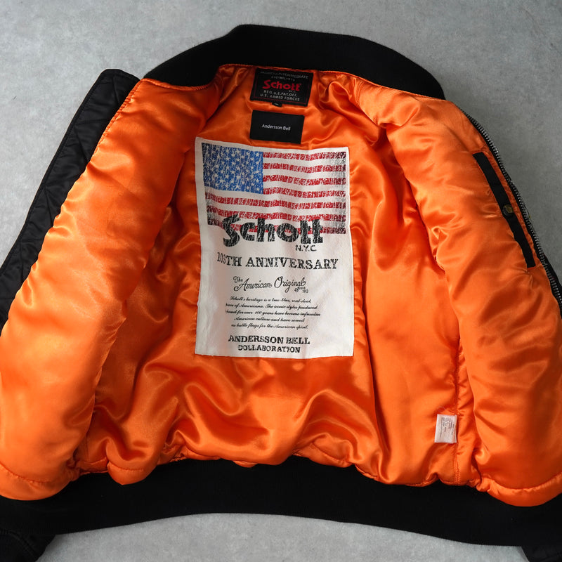 Schott × ANDERSSON BELL ショット × アンダースンベル 中綿 スカジャン MA-1 ボンバージャケット ブラック