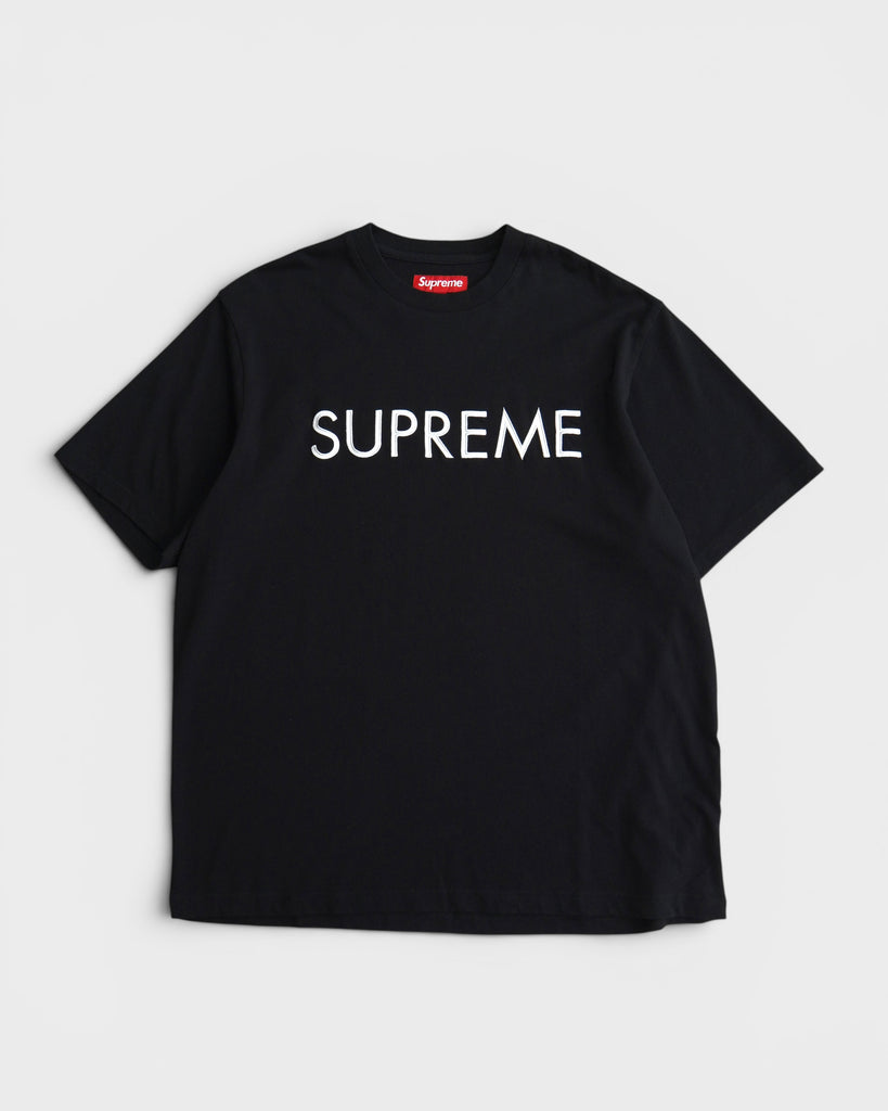 Capital S/S Top シュプリーム ロゴ Tシャツ ブラック Lサイズ メンズ