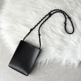 ジルサンダー タングル スモール ロゴ レザー ショルダーバッグ ブラック