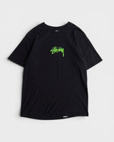 ステューシー 蛍光ロゴ Tシャツ ブラック M メンズ