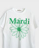 マルディ メクルディ フラワー ロゴ Tシャツ ホワイト レディース