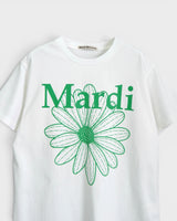 マルディ メクルディ フラワー ロゴ Tシャツ ホワイト レディース