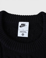 NL CABLE KNIT L/S ナイキ スウッシュ ケーブル編み ニット ブラック Lサイズ メンズ レディース