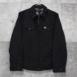 バーバリー ブルーレーベル ホースロゴ ノバチェック裏地 キルティングジャケット ブラック