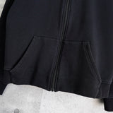 Lacoste 徽标拉链连帽衫派克大衣黑色