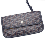 ゴヤール サンルイPM PVC / レザー トートバッグ ネイビー