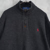 Polo Ralph Lauren 徽标半拉链运动衫 黑色