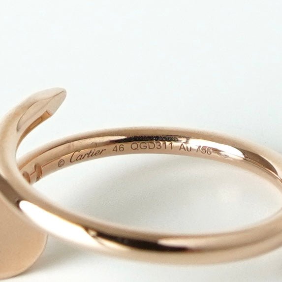 カルティエ ジャストアンクル スモールモデル 750 ピンクゴールド 指輪 リング 18K 18金 サイズ46 / 8号 箱付き - NEWSED